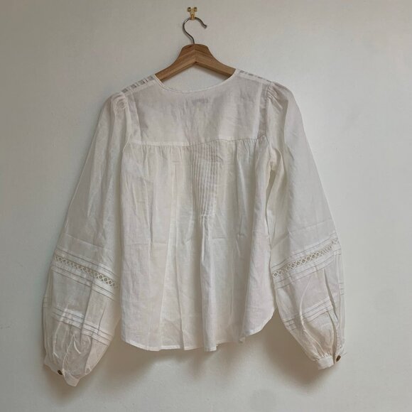 NWOT Petite Studio Elyna Linen Blouse - Picture 3 of 5